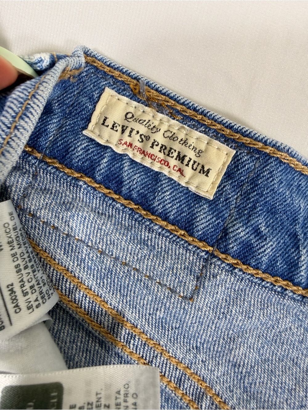 Levi’s 70s High Light Blue Distressed Flare Jeans - Picture 10 of 13